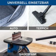 Universal-Nass-/Trockensauger mit Anzeige für Auto-, Teppich- und Sägespäne-Erkennung
