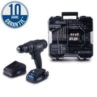 Mobile Werkstatt C-BSB74/1BE-X von Scheppach mit 10 Jahren Garantie, Spannbereich 1,5-13mm, 50Nm Drehmoment, inkl. Bohrerset, Bits, 2Ah Akku, Ladegerät und Koffer.