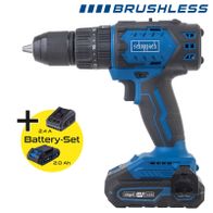 Brushless-Akku-Schlagbohrschrauber mit integriertem Akkuset mit 2,4 Ah und 2,0 Ah Batterien