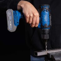 Scheppach Akku-Bohrschrauber mit LED-Anzeige und Gürtelclip, Drehmomentstufen 25+1, 45 Nm Drehmoment