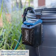 Hochwertiges Pumpengehäuse aus robustem Kunststoff für Scheppach-Akku-Regenfasspumpe