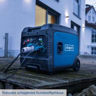 Robuster Inverter-Benzin-Stromerzeuger mit Fahrvorrichtung und USB-Anschluss, Scheppach SG7000i