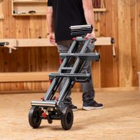 Ausziehbares Untergestell mit Teleskoparm und Rollen für Traglast bis 200 kg