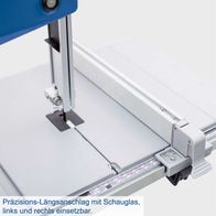 Präzisions-Längsanschlag mit Schauglas, links und rechts einsetzbar.