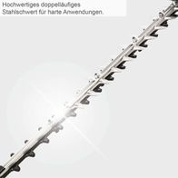 Hochwertiges doppelläufiges Stahlschwert für harte Anwendungen. Ideal für präzises Schneiden von dicken Ästen.