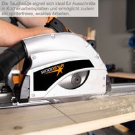 Die Tauchsäge Divar55 Woodster eignet sich ideal für Ausschnitte in Küchenarbeitsplatten und ermöglicht ein splitterfreies, exaktes Arbeiten.