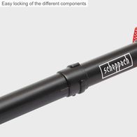 Scheppach easy locking connector for tool components of the leaf blower