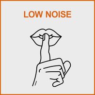 Das Bild zeigt ein Symbol für geringe Lärmemissionen. Der Inverter Stromerzeuger IX-IVG-3500 IXES ist besonders leise im Betrieb.