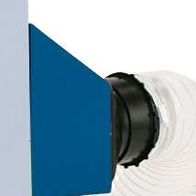 Absaugvorrichtung WOX D700/D700S von Scheppach, Ansicht von der Seite.