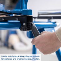Ergonomische und sichere Maschinenaufnahme für stabilen Arbeitsplatz bei Scheppach-Produkten