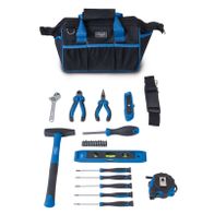 Werkzeugset mit 23 Teilen inkl. Tasche für Scheppach, mit Hammer, Schraubendrehern, Zangen, Schraubenschlüssel und anderen Werkzeugen