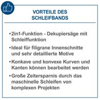 Advantages der Schleifbänder für Dekupiersägen mit Schleiffunktion – präzise Schnitte, detaillierte Motive und Zeitersparnis