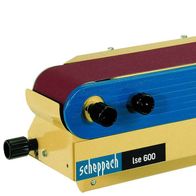 Bandschleifeinrichtung LSE 600 von Scheppach, seitliche Ansicht.