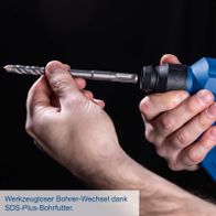 Werkzeugloser Bohrer-Wechsel für SDS-Plus-Bohrfutter