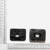 Scheppach-Teile für Ansaugleitung, technisches Bauteil mit Bohrungen und Durchbrüchen