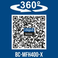 360°-Drehfunktion für präzises Arbeiten mit Scheppach BC-MFH400-X