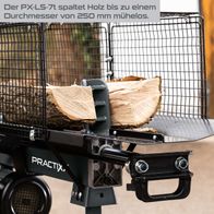 Holzspalter PX-LS-7t mit Spaltleistung bis 7 Tonnen, Spaltlänge 52 cm, Holz bis 250 mm Durchmesser mühelos spaltend