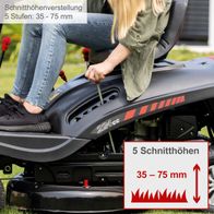 Mähwerk-Einstellhöhenverstellung für Rasenmäher mit fünf Stufen zwischen 35 und 75 mm