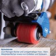 Nylonbürste für Reinigung von flachen und unregelmäßigen Oberflächen aus Holz, Stein und Metall