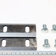 Scheppach Wendemesser mit zwei Messerklingen und passenden Schrauben für die Montage