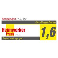 Die Bandsäge HBS261 von Scheppach erhielt im Heimwerker Praxis Test 2/2020 die Bewertung 1,6 und wurde als "Einstiegsklasse" eingestuft. Preis/Leistung: gut.