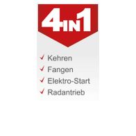 Die Benzin Kehrmaschine SC2200PE von Scheppach bietet folgende Merkmale: Kehren, Fangen, Elektro-Start und Radantrieb.