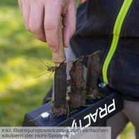 Aerifizierer mit Auffangbehälter und integriertem Reinigungswerkzeug für Hohl-Spoons