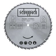 Scheppach HW Kreissägeblatt mit 700 mm Durchmesser, 30 mm Bohrung, 4,5 mm Zahnhöhe und 42 Zähnen. Artikelnummer 13108001, Maximalgeschwindigkeit 1600 min-1 - 80 m/s, EN 847-1. Das Produkt ist von vorne gezeigt.