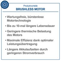 Brushless-Motor-Vorteile für Akku-Erdbohrer: Langlebigkeit, geringere Hitze, effiziente Leistung, längere Akkulaufzeit durch geringeren Stromverbrauch