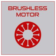 Brushless-Motor für Rasenmäherroboter mit integrierter Design- und Funktionsillustration