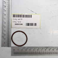 O-Ring (Teil 55) mit Beschriftung und Barcode, Maßstab für Vergleiche