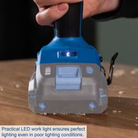 The Scheppach cordless drill C-DD45-X features a practical LED work light for perfect lighting even in poor lighting conditions.