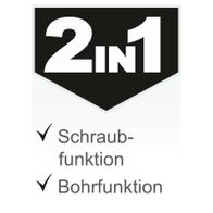Werkzeug mit Schraub- und Bohrfunktion für Akku-Bohrschrauber-Set