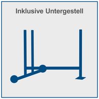 Inklusives Untergestell für Holzspalter mit stabiler Basis und Halterung für die Spaltholzführung
