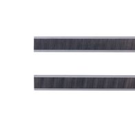 Wendeplatten-Messer, 2 Stück, Abmessungen 40x5,5x1,1 mm, von vorne fotografiert.