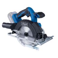 Akku-Handkreissäge C-HCS165-X Scheppach mit Sägeblatt Ø165mm, maximale Schnitttiefe 53mm bei 45°, ausgestattet mit LED-Beleuchtung.
