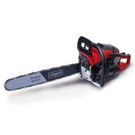 Petrol chainsaw PCS46 with 2.4HP (1800W) 2-stroke engine and 18" ProCut blade. The image shows the chain with the inscription 'ProCut System' and the Scheppach logo.