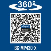 360°-Drehfunktion für besseren Sicht- und Arbeitskomfort beim Scheppach Akku-Rasenmäher BC-MP430-X