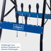 Tragfeste Spanntischplatte für sicheres Verstellen verschiedener Werkzeuge