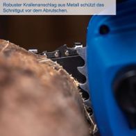 Robuster Krallenanschlag aus Metall schützt Schnittgut beim Abriss