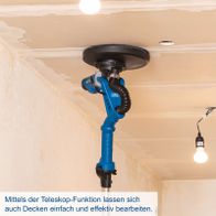 Wand- und Deckenschleifer mit Teleskopfunktion für präzise Arbeitsergebnisse