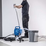 Scheppach Airless Sprühsystem PTSA600 mit Schlauch- und Tankanschluss für präzise Beschichtung