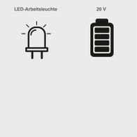 LED-Arbeitsleuchte für Akku-Säbelsäge mit 20-V-Betrieb