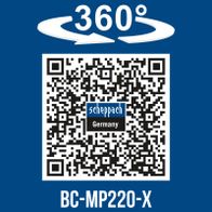 360°-Drehfunktion für einfache Bedienung des Akku-Rasenmähers BC-MP220-X