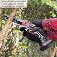 Scheppach Akku-Gehölzschneider mit ergonomischem Griff und sicherer Handhabung in jeder Lage