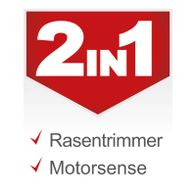 Der Scheppach 2in1 Rasentrimmer mit Motorsense-Funktion bietet zwei Werkzeuge in einem Gerät. Ideal für präzises Trimmen und Mähen von Gras.