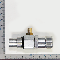 Hochdruckschlauchanschluss M22x1.5/M20x1.5 von Scheppach. Ansicht von der Seite.