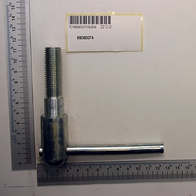 Ein XX Knebelschraube 22 D-2 von Scheppach, gezeigt von der Seite mit einem Maßstab im Hintergrund.