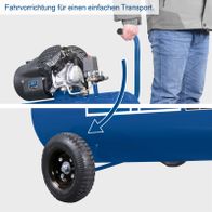 Antriebseinheit mit pneumatischem Kompressor für mobile Transportlösung mit großem Luftspeicher
