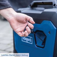 Starterseilzug für leichte Starthilfe eines Scheppach-Generator-Modells